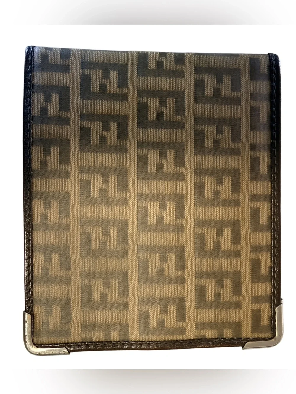 Fendi Authentic Vintage Bifold Zucca FF Monogram Coated Canvas Leather Wallet